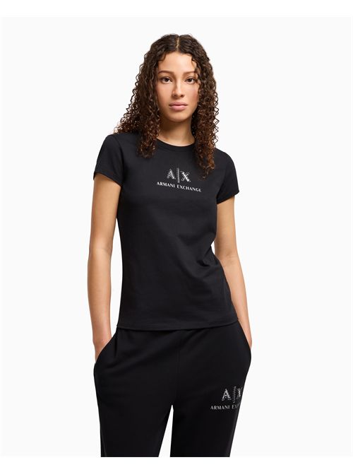 t-shirt donna nera ARMANI EXCHANGE | XW000386AF10354/UC001